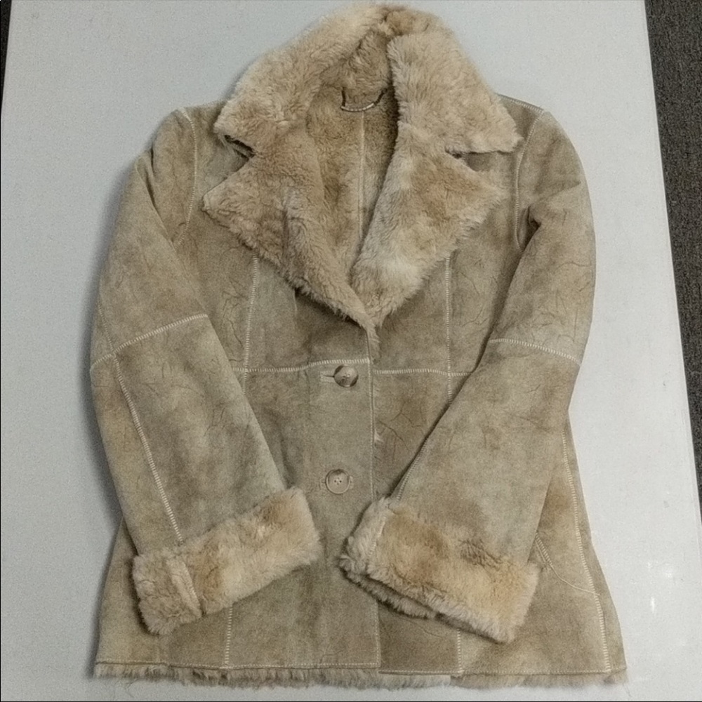 Guess fur suede jacket M
